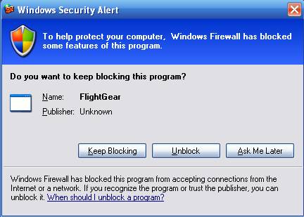 Windows NET protection dialog