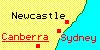 Map Sydney-Newcastle